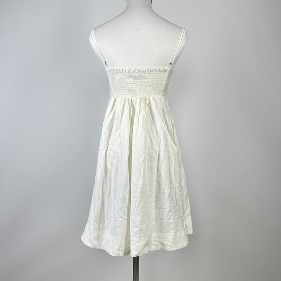 NWOT Farm Rio Linen Blend White Sleeveless Mini Dress Size XL - Picture 6 of 12